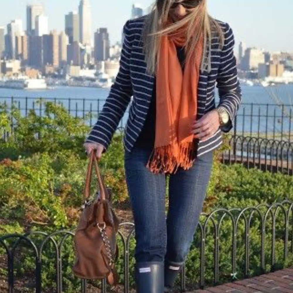 Banana Republic Linen Striped Italian Blazer